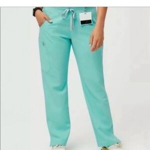 Figs Kade Cargo Scub Pants in Aqua size L Tall